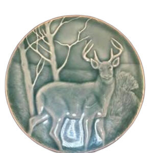 Vintage Edgecomb Pottery Whitetail Buck Trivet RARE FIND
